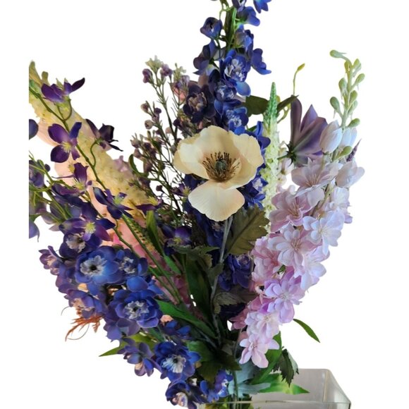 Artificial Purple & Lavender Flower Bouquet Hand-Tied Arrangement Stunning Displ - Picture 6 of 16